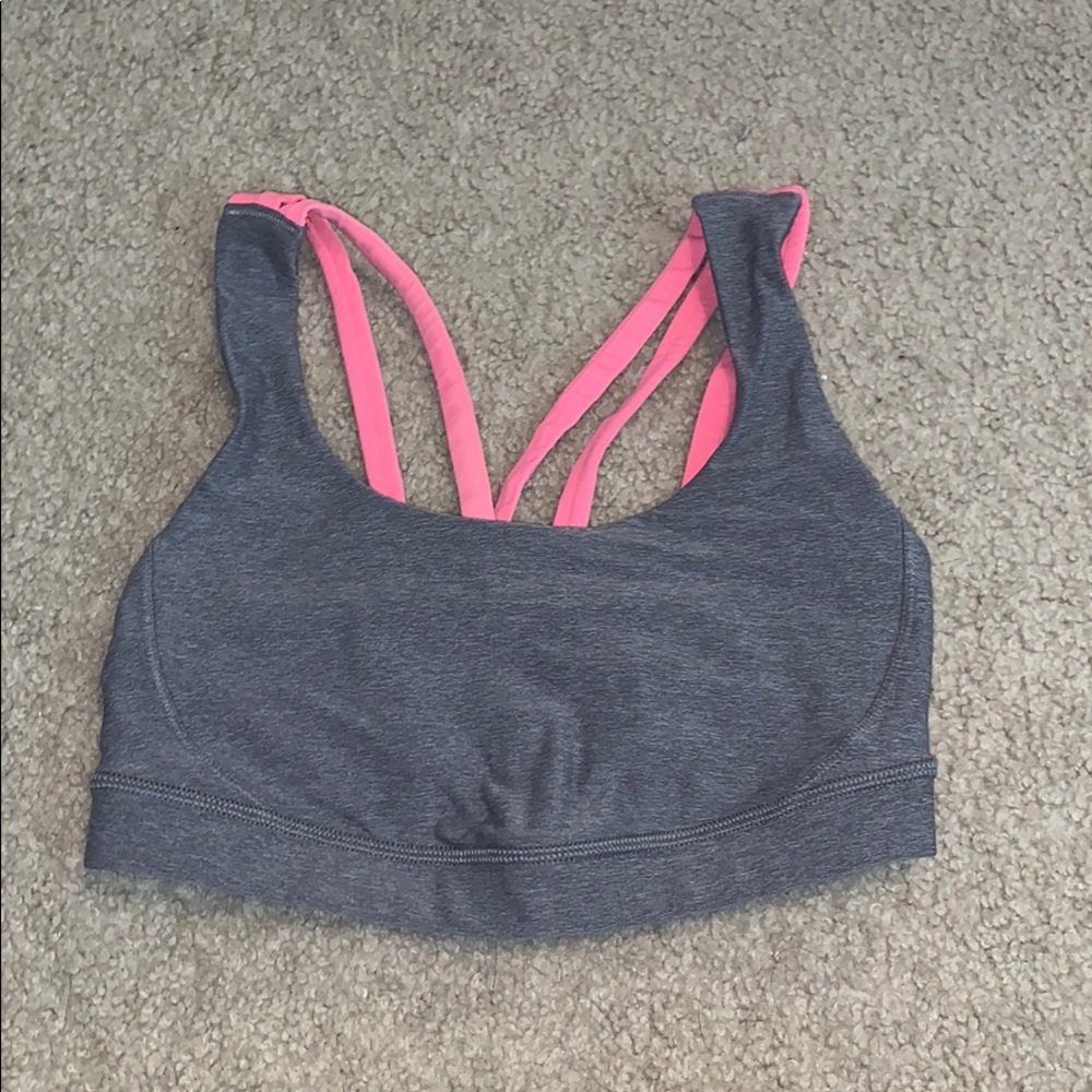 Gray Lulu Lemon Sports Bra Size 4